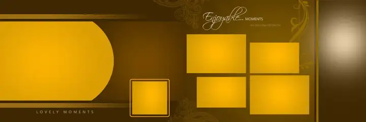 Ornate & Elegant Wedding Album 12x36 PSD with Bokeh Lights