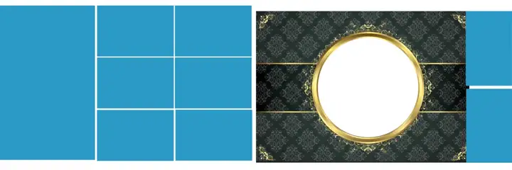 Ornate & Floral Wedding Album 12x36 PSD with Damask Texture