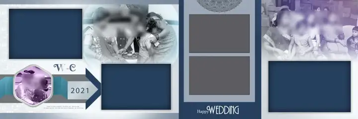 Ornate & Graceful Wedding Album 12x36 PSD with Pastel Clouds