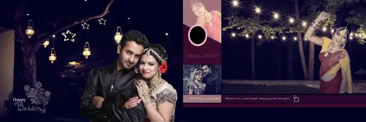 Ornate & Grand Wedding Album 12x36 PSD with Geometric Lines