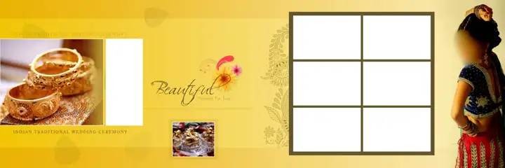 Ornate & Luxury Wedding Album 12x36 PSD with Silk Texture