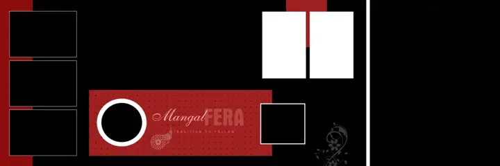 Ornate & Minimal Wedding Album 12x36 PSD with Glitter Accents