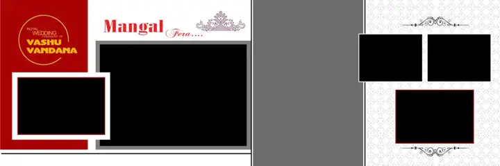 Ornate & Ornate Wedding Album 12x36 PSD with Geometric Lines