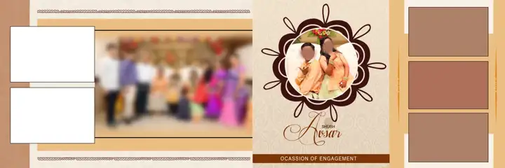 Ornate & Traditional Wedding Album 12x36 PSD with Silk Texture