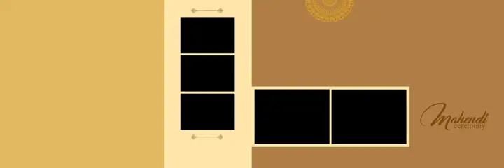 Ornate Wedding Album 12x36 PSD with Lotus Design