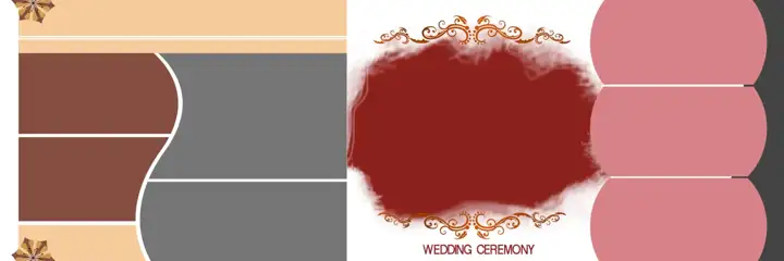 Ornate Wedding Album 12x36 PSD with Vintage Frame