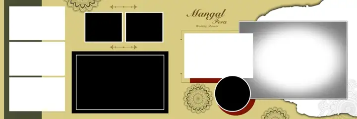 Premium & Fresh Wedding Album 12x36 PSD with Brush Strokes