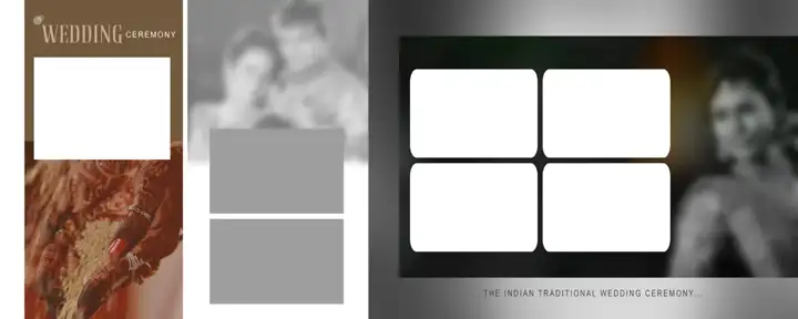 Premium Karizma Photo Album 12x30 PSD with Peacock Art