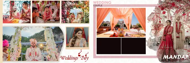 Premium Karizma Wedding Album 12x36 PSD with Pastel Clouds – free Wedding Album 12x36 PSD download