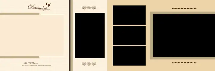 Premium & Luxury Wedding Album 12x36 PSD with Brush Strokes
