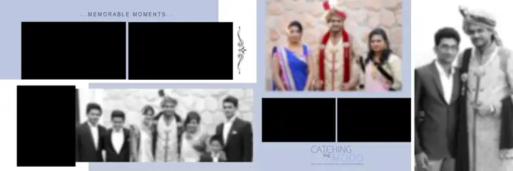 Premium & Minimal Wedding Album 12x36 PSD with Geometric Lines