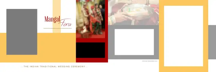 Premium & Premium Wedding Album 12x36 PSD with Peacock Art