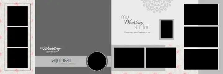 Premium & Regal Wedding Album 12x36 PSD with Glitter Accents