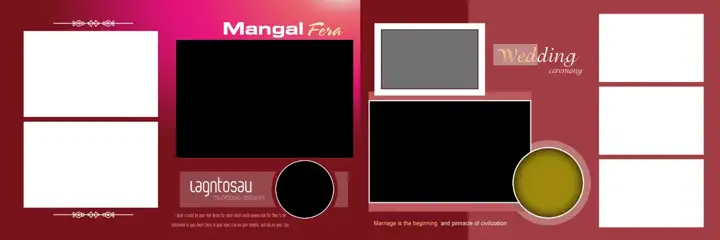 Premium & Royal Wedding Album 12x36 PSD with Bokeh Lights