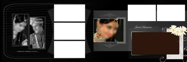 Premium & Royal Wedding Album 12x36 PSD with Lotus Design