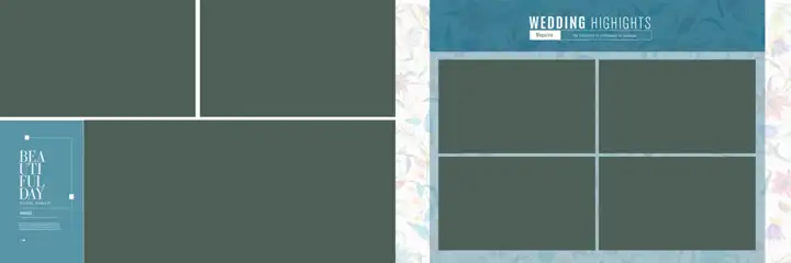 Premium & Stylish Wedding Album 12x36 PSD with Lace Ornaments