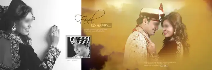 Premium & Vibrant Wedding Album 12x36 PSD with Temple Motif