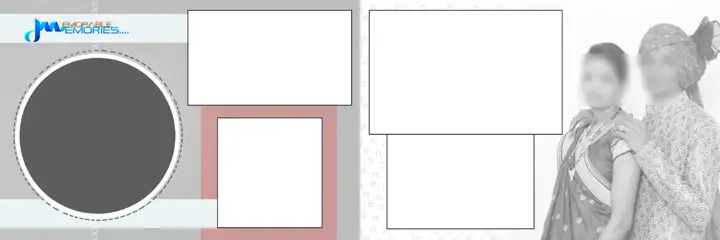 Premium Wedding Album 12x36 PSD – Floral Border