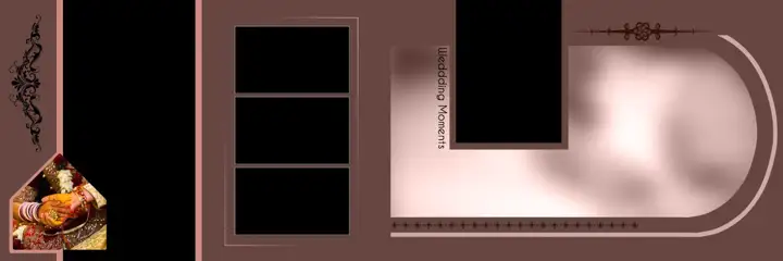 Premium Wedding Album 12x36 PSD with Lotus Design