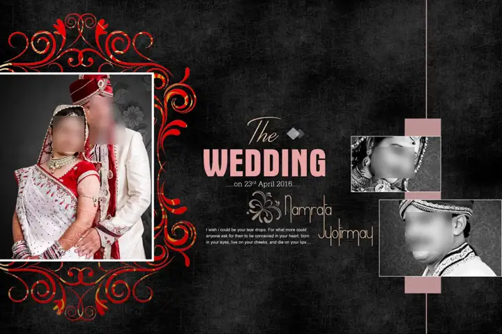 Regal Album Cover 12x18 PSD for Indian Wedding – Paisley Pattern