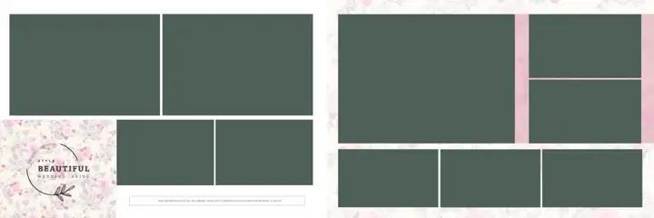 Regal & Cinematic Wedding Album 12x36 PSD with Silk Texture