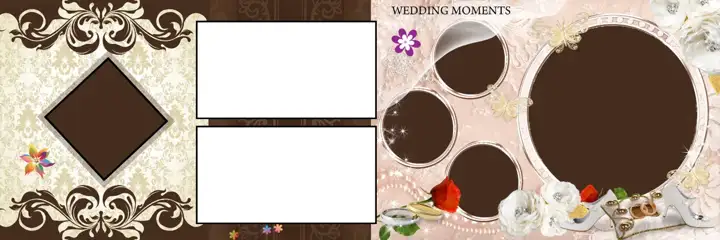 Regal & Golden Wedding Album 12x36 PSD with Silk Texture