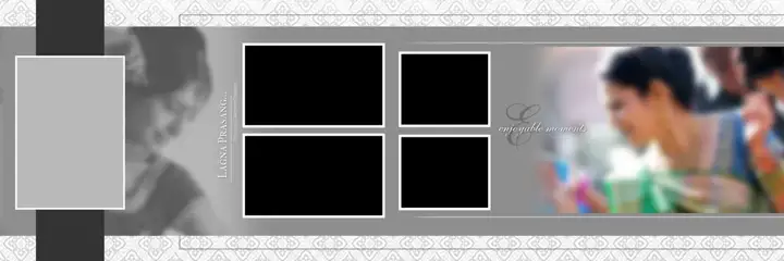 Regal & Graceful Wedding Album 12x36 PSD with Kolam Pattern