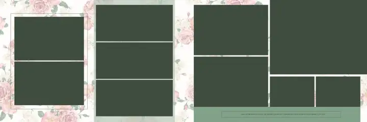 Regal & Minimal Wedding Album 12x36 PSD with Vintage Frame