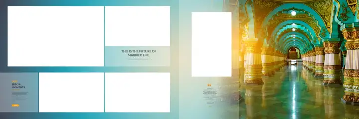 Regal & Stylish Wedding Album 12x36 PSD with Lace Ornaments