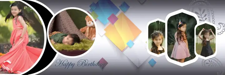 Rich Maroon Birthday & Baby Album PSD with Lotus Design