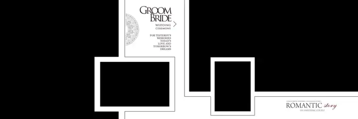 Rich Maroon & Dreamy Wedding Album 12x36 PSD with Royal Arch
