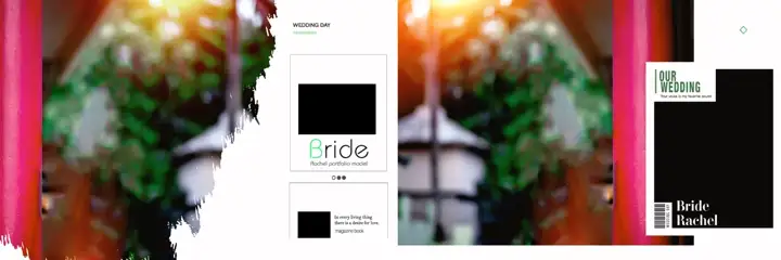 Rich Maroon & Fresh Wedding Album 12x36 PSD with Kolam Pattern