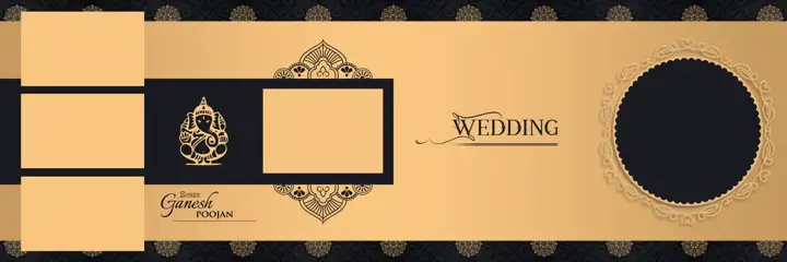 Rich Maroon & Graceful Wedding Album 12x36 PSD with Peacock Art