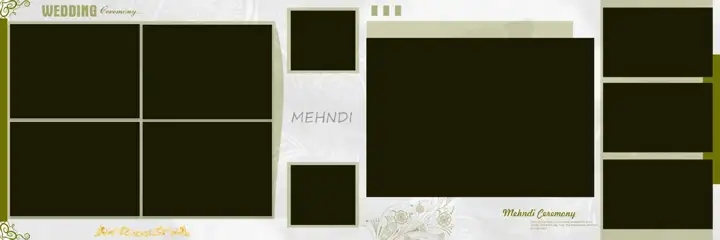 Rich Maroon & Luxury Wedding Album 12x36 PSD with Floral Border