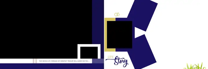 Rich Maroon & Minimal Wedding Album 12x36 PSD with Lotus Design