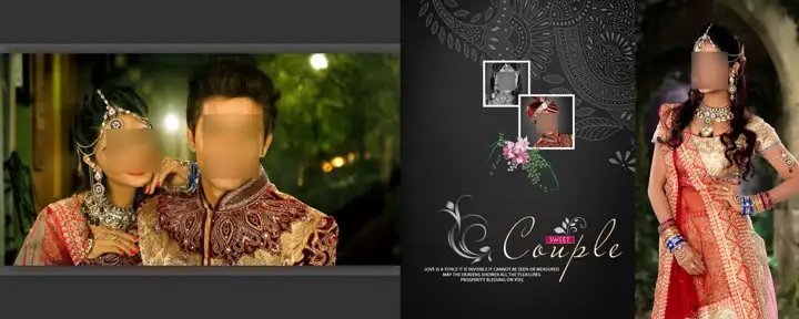 Rich Maroon Wedding Album 12x36 PSD for Engagement – Lotus Design