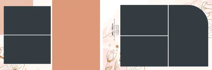 Rich Maroon Wedding Album 12x36 PSD – Lace Ornaments