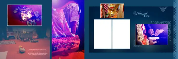 Rich Maroon Wedding Album 12x36 PSD with Watercolour Splash