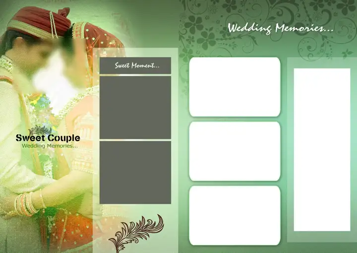 Rich Maroon Wedding Photo Album 17x24 PSD with Silk Texture