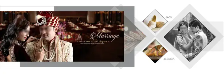 Royal & Dreamy Wedding Album 12x36 PSD with Vintage Frame