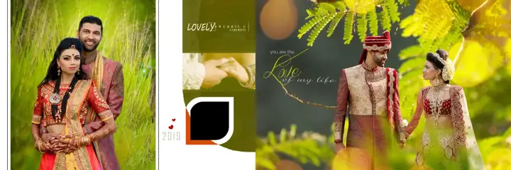 Royal & Graceful Wedding Album 12x36 PSD with Bokeh Lights