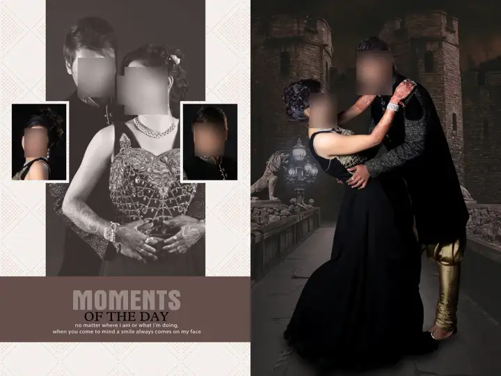 Royal Photo Album 18x24 PSD for Wedding – Damask Texture