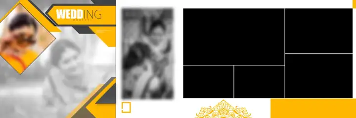 Royal Wedding Album 12x36 PSD – Floral Border