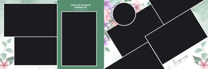 Soft Pastel & Charming Wedding Album 12x36 PSD with Mandala Art