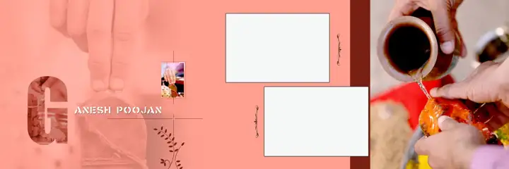 Soft Pastel & Cinematic Wedding Album 12x36 PSD with Damask Texture