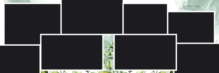 Soft Pastel & Classic Wedding Album 12x36 PSD with Brush Strokes