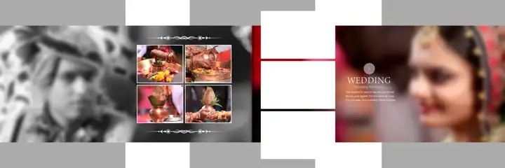 Soft Pastel & Grand Wedding Album 12x36 PSD with Bokeh Lights