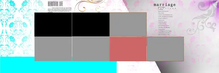 Soft Pastel & Grand Wedding Album 12x36 PSD with Vintage Frame