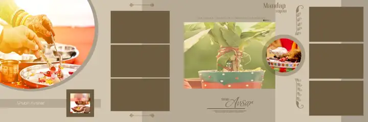 Soft Pastel Karizma Wedding Album 12x36 PSD with Silk Texture