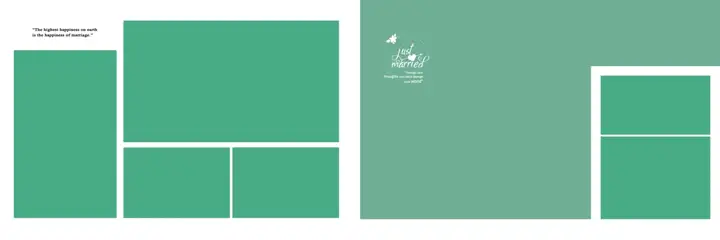 Soft Pastel & Minimal Wedding Album 12x36 PSD with Peacock Art